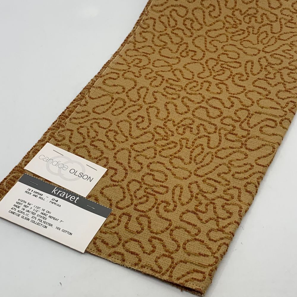 Kravet Candice Olson Rock/Roll Paprika‎ Brown/Red Acrylic Blend Fabric Sample